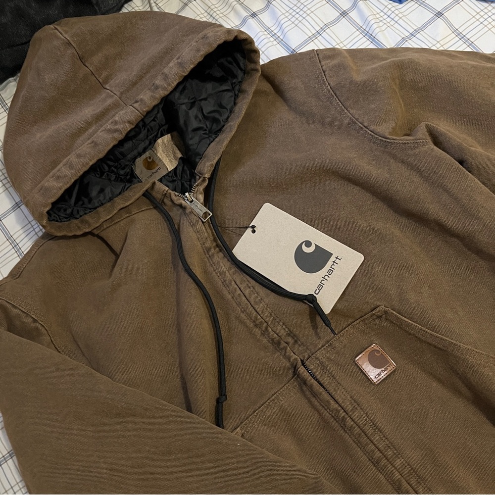 Carhartt Men's Brown Hooded Performance Jacket